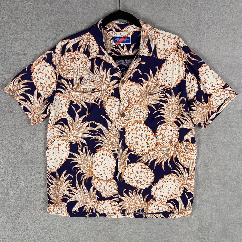 Best Made Co. Japanese‎ Fabric Hawaiian Camp Collar Shirt Men's Small Rayon